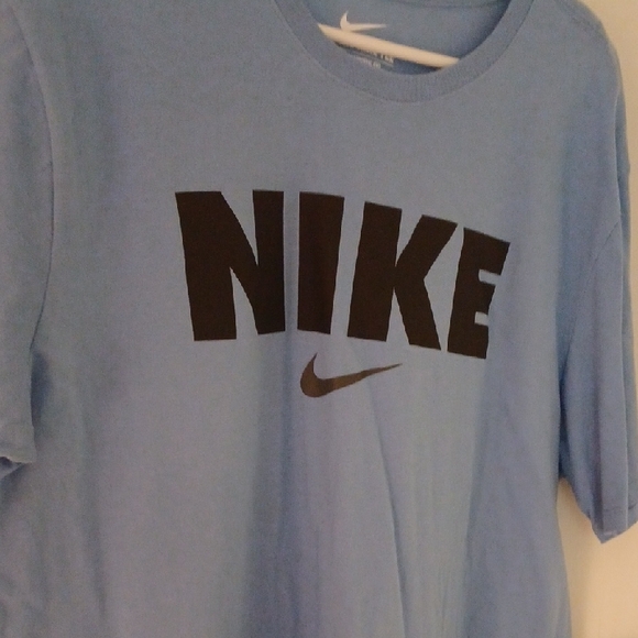Nike Sky Blue Tee with Black Logo - Picture 6 of 7